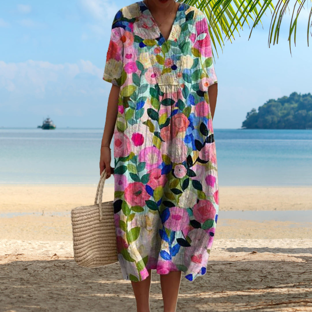 Melissa | Elegantsed lillemustriga kleit