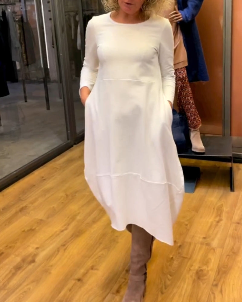 Clara | Sügisene midi kleit taskutega