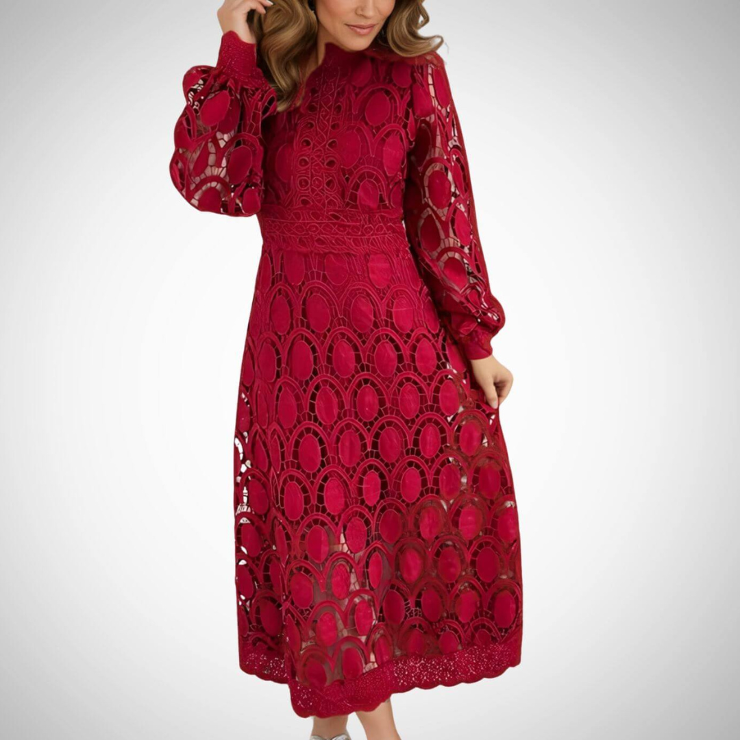 Veronika | Elegantselt pitsiline maxi kleit
