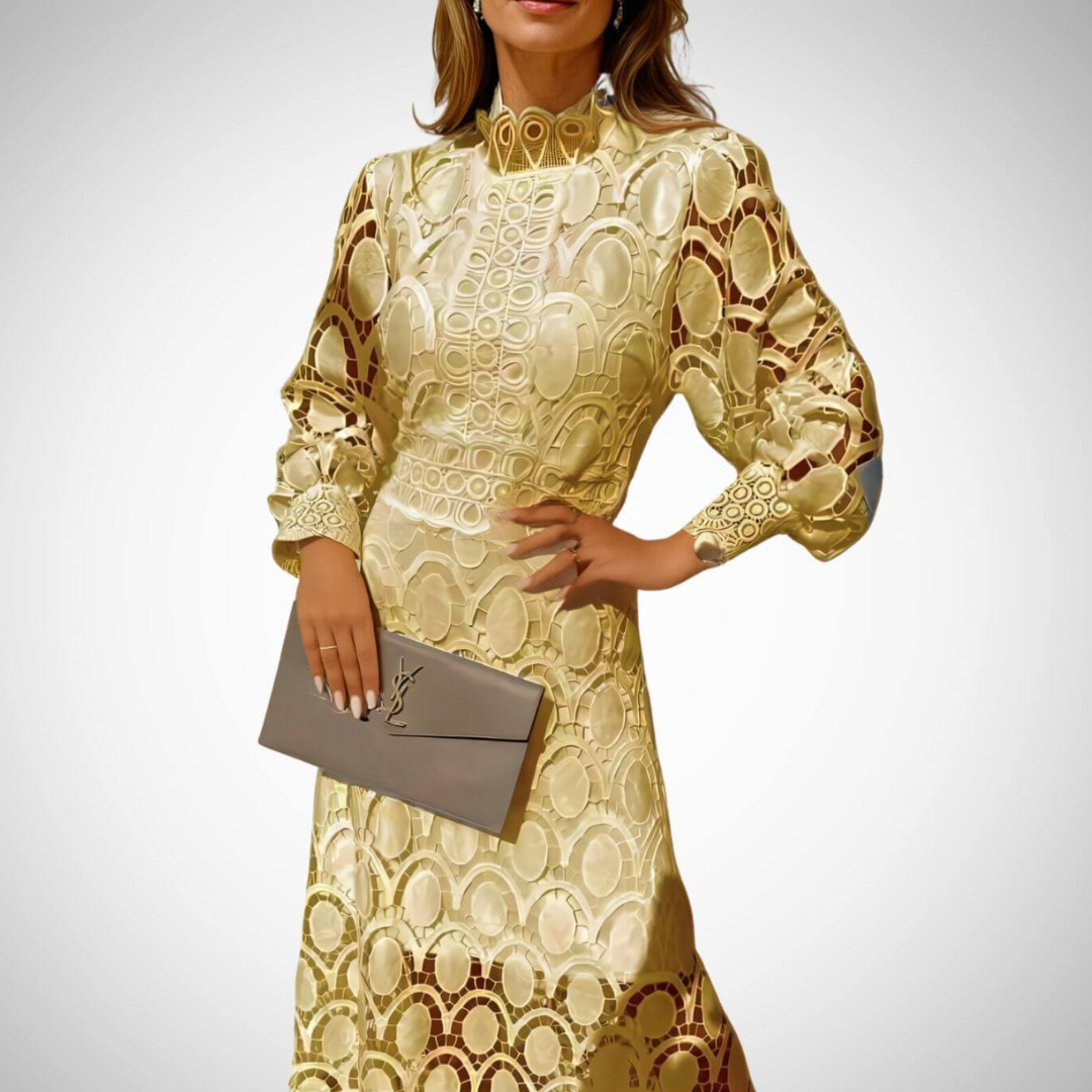 Veronika | Elegantselt pitsiline maxi kleit