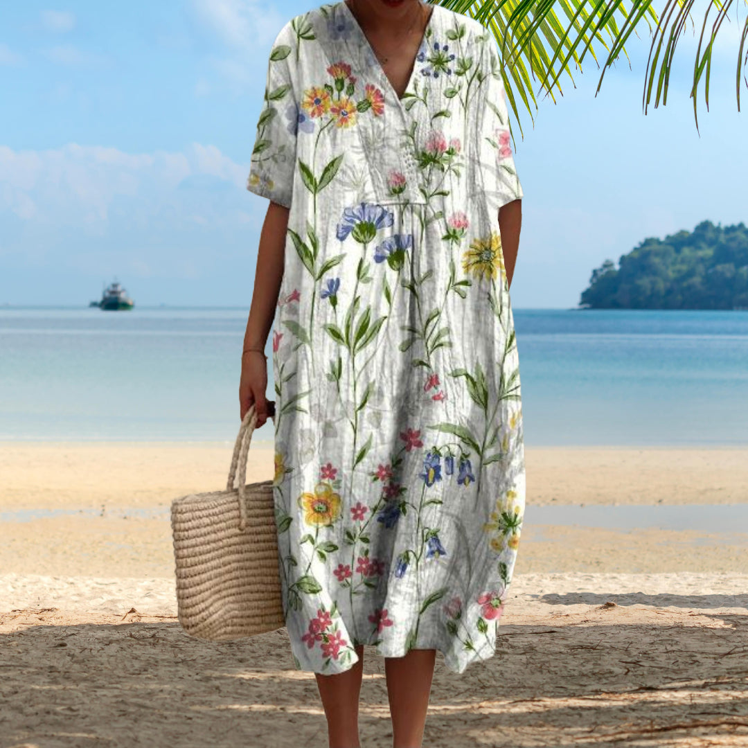 Melissa | Elegantsed lillemustriga kleit