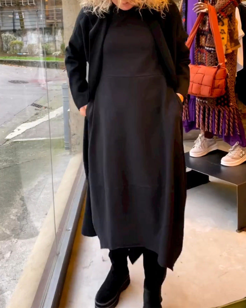 Clara | Sügisene midi kleit taskutega