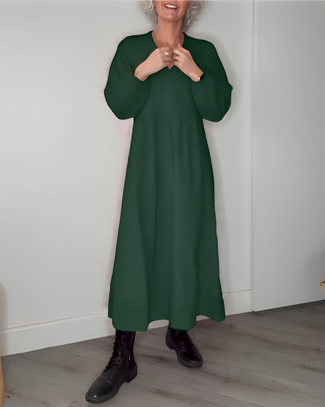 Alena | Elegantne maxi kleit V-dekoltee'ga