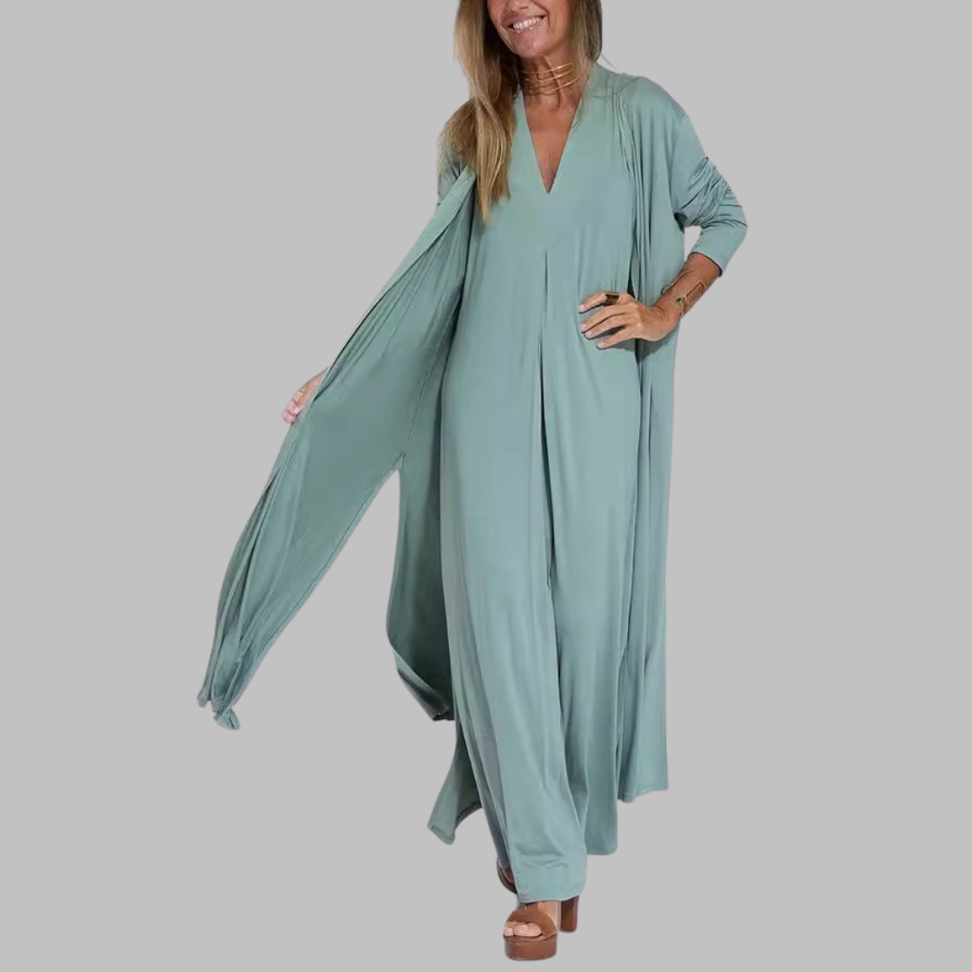 Jana | Elegantsed maxi kleit + sobiv kampsun KINGITUSENA