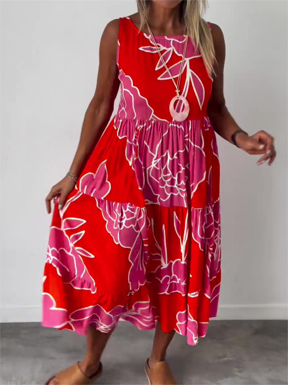 Gwendolyn | Elegantsed ilma varrukateta maxi kleit