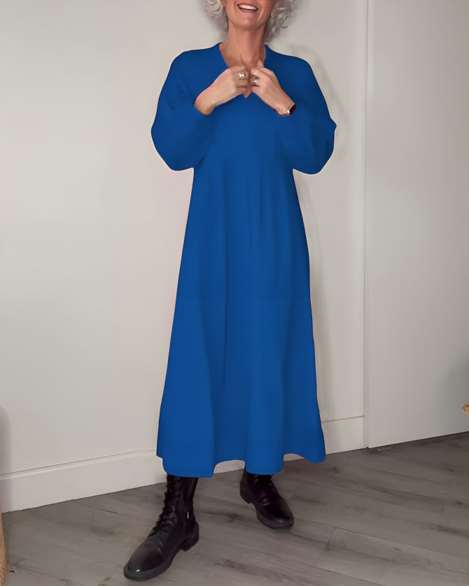 Alena | Elegantne maxi kleit V-dekoltee'ga
