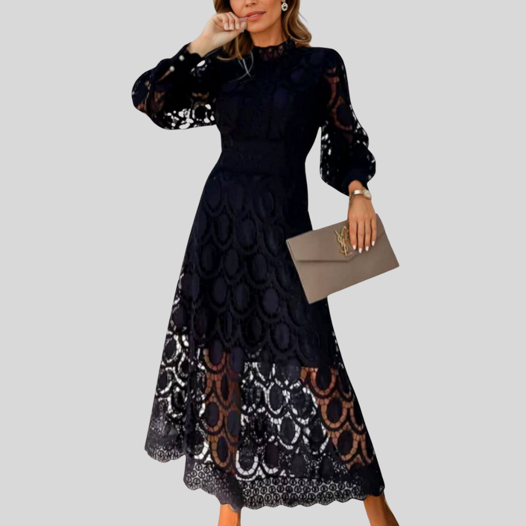 Veronika | Elegantselt pitsiline maxi kleit