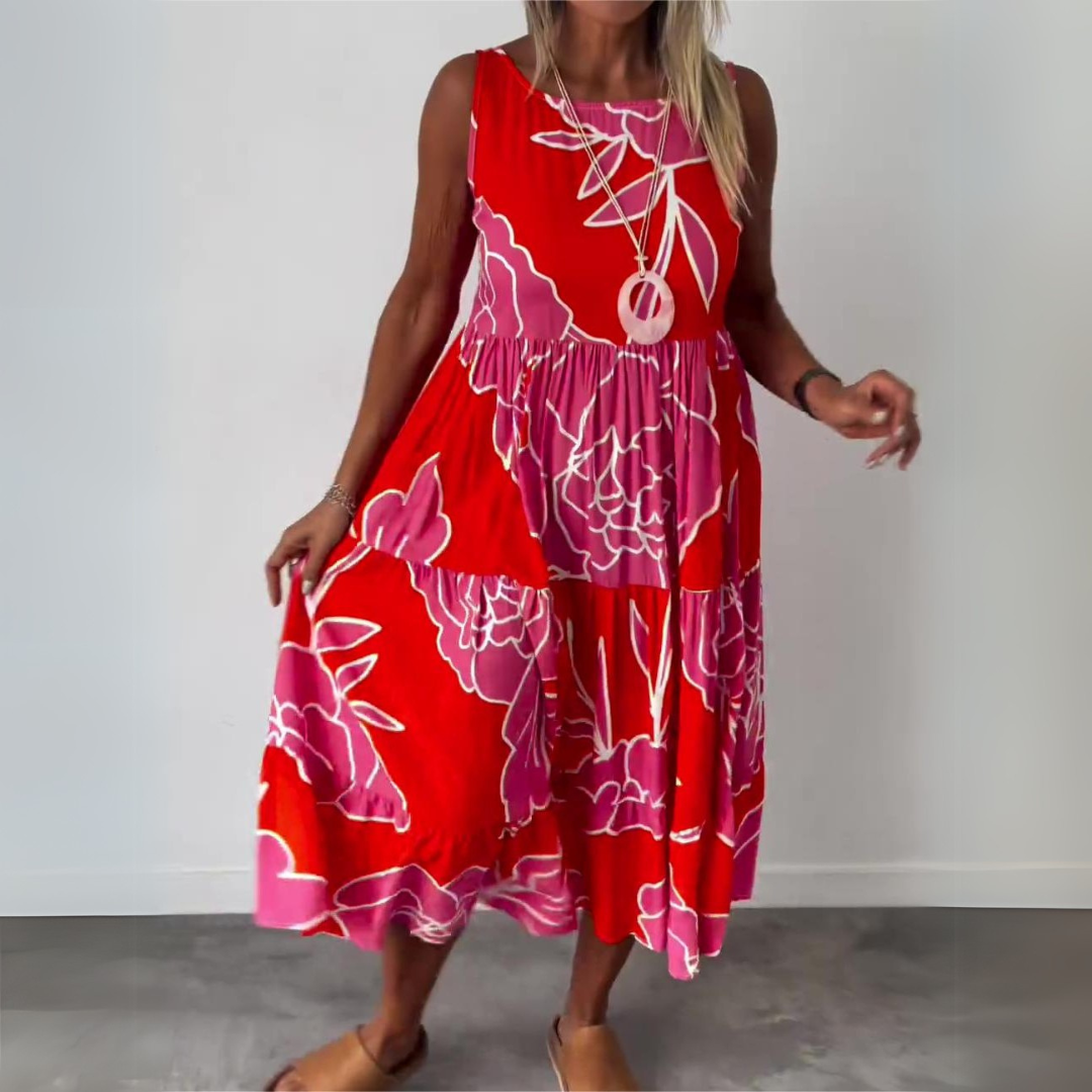 Natalie | Elegantne lilleline kleit mugava siluetiga