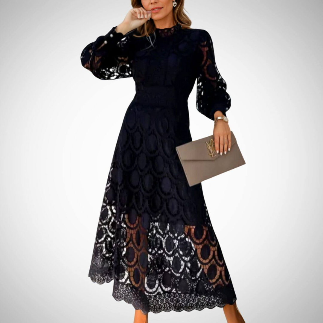 Veronika | Elegantselt pitsiline maxi kleit