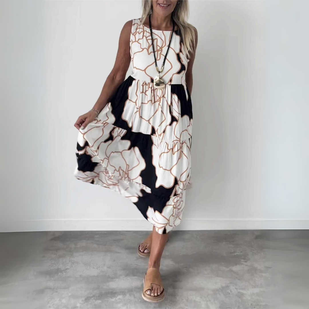 Natalie | Elegantne lilleline kleit mugava siluetiga