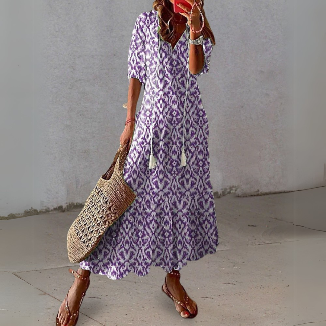 Isabella | Boho Lichotivé Maxi kleit