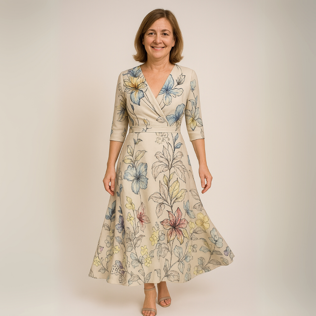 Nancy | Prantsuse lilleline maxi kleit