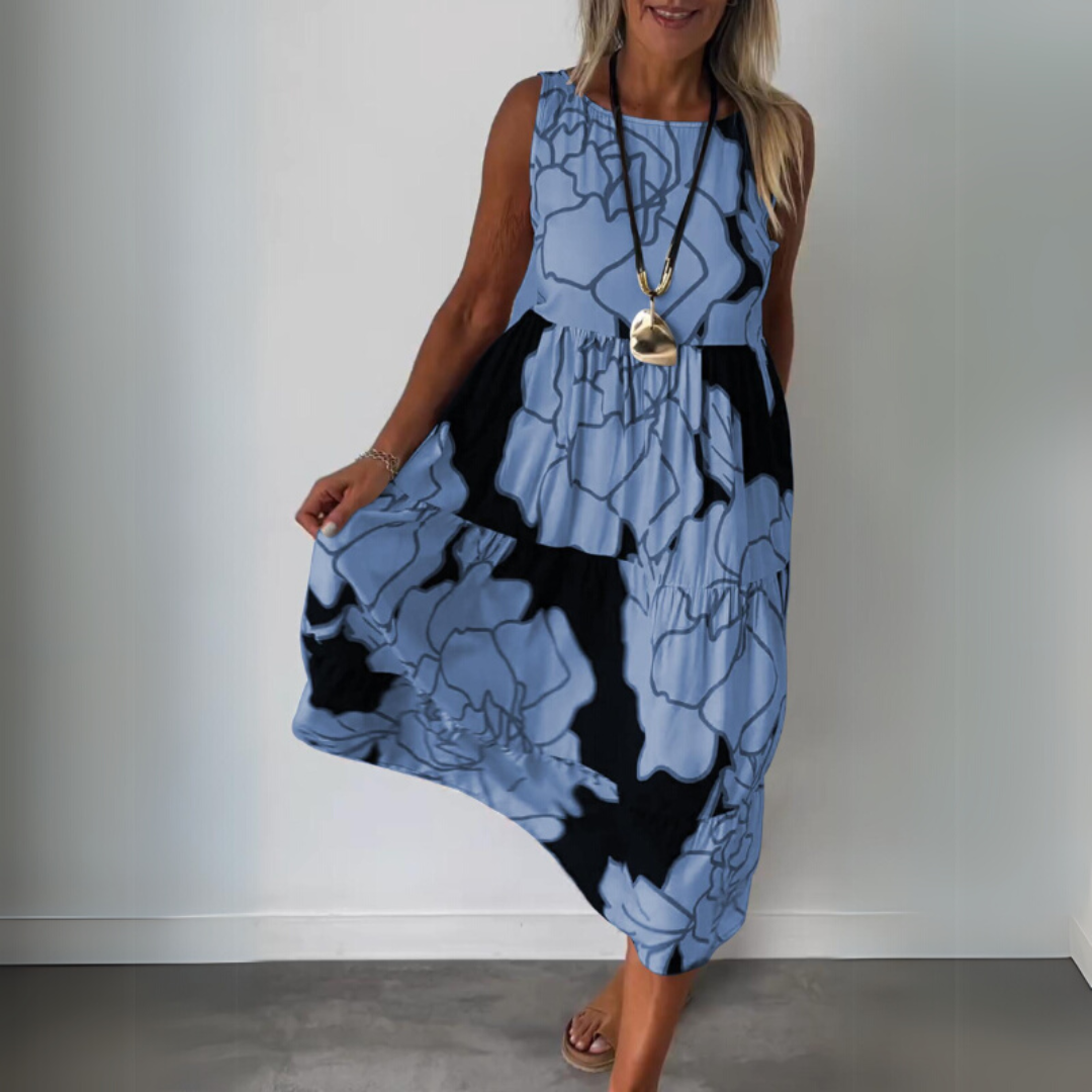 Natalie | Elegantne lilleline kleit mugava siluetiga