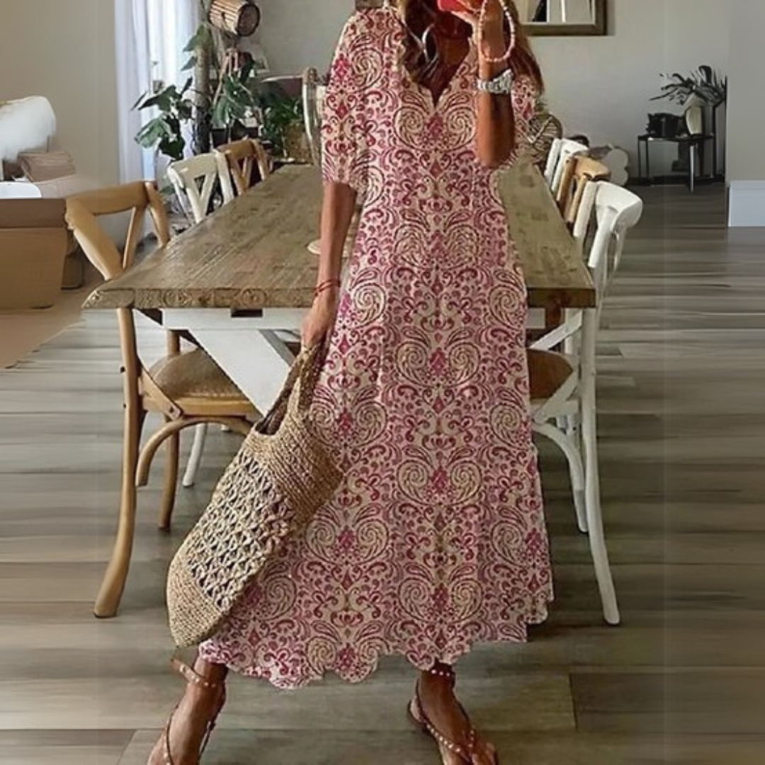 Isabella | Boho Lichotivé Maxi kleit