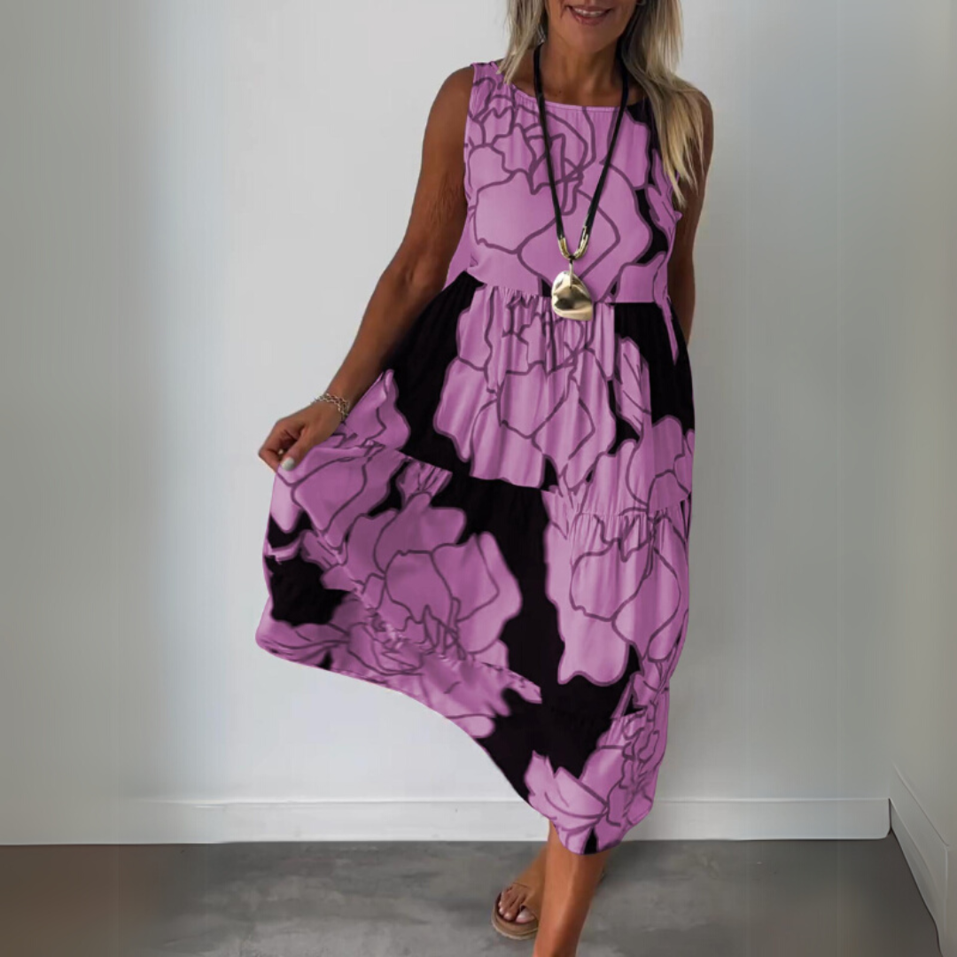 Natalie | Elegantne lilleline kleit mugava siluetiga