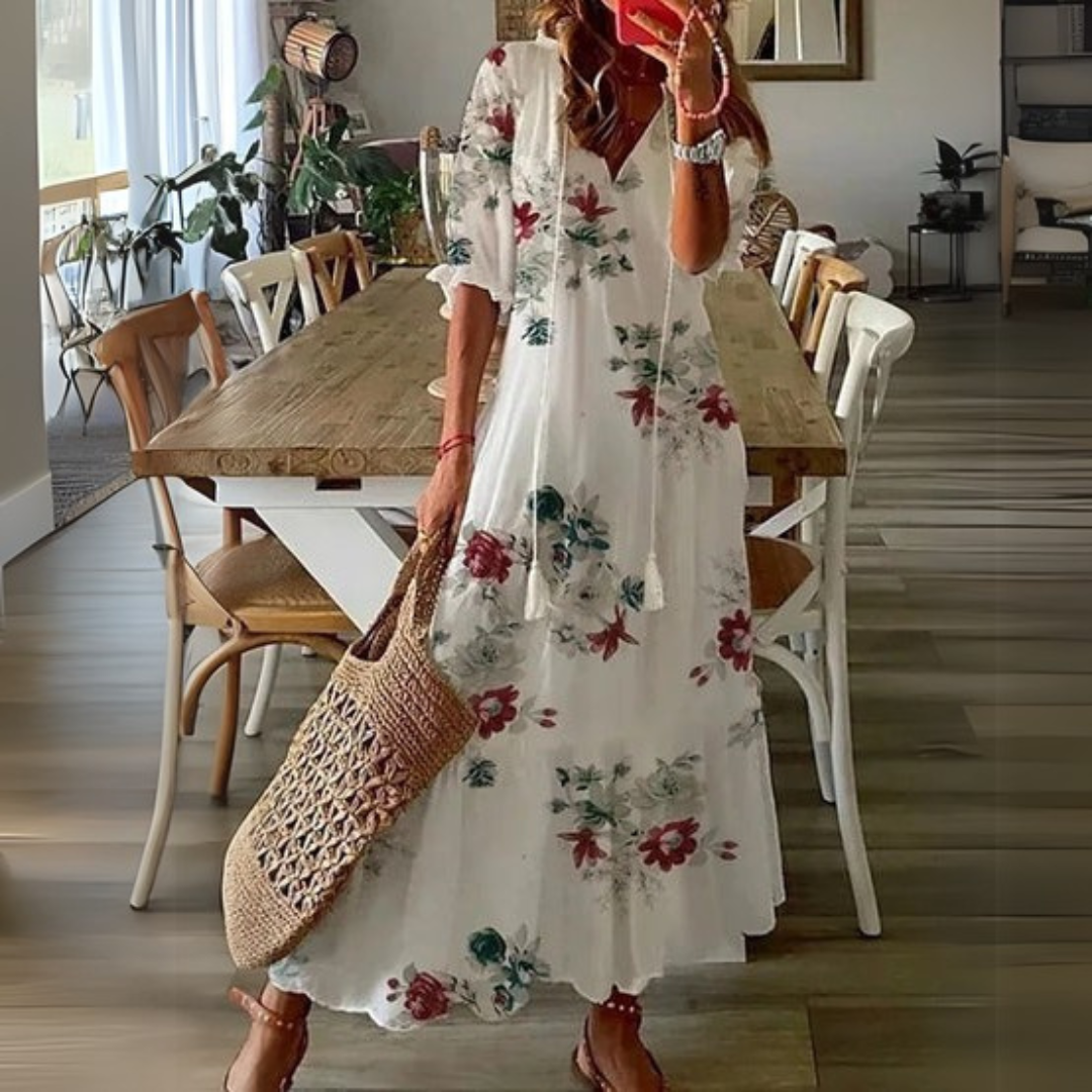 Isabella | Boho Lichotivé Maxi kleit