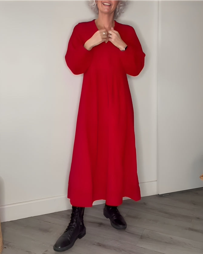 Alena | Elegantne maxi kleit V-dekoltee'ga
