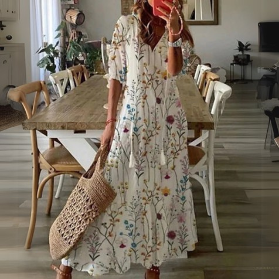 Isabella | Boho Lichotivé Maxi kleit