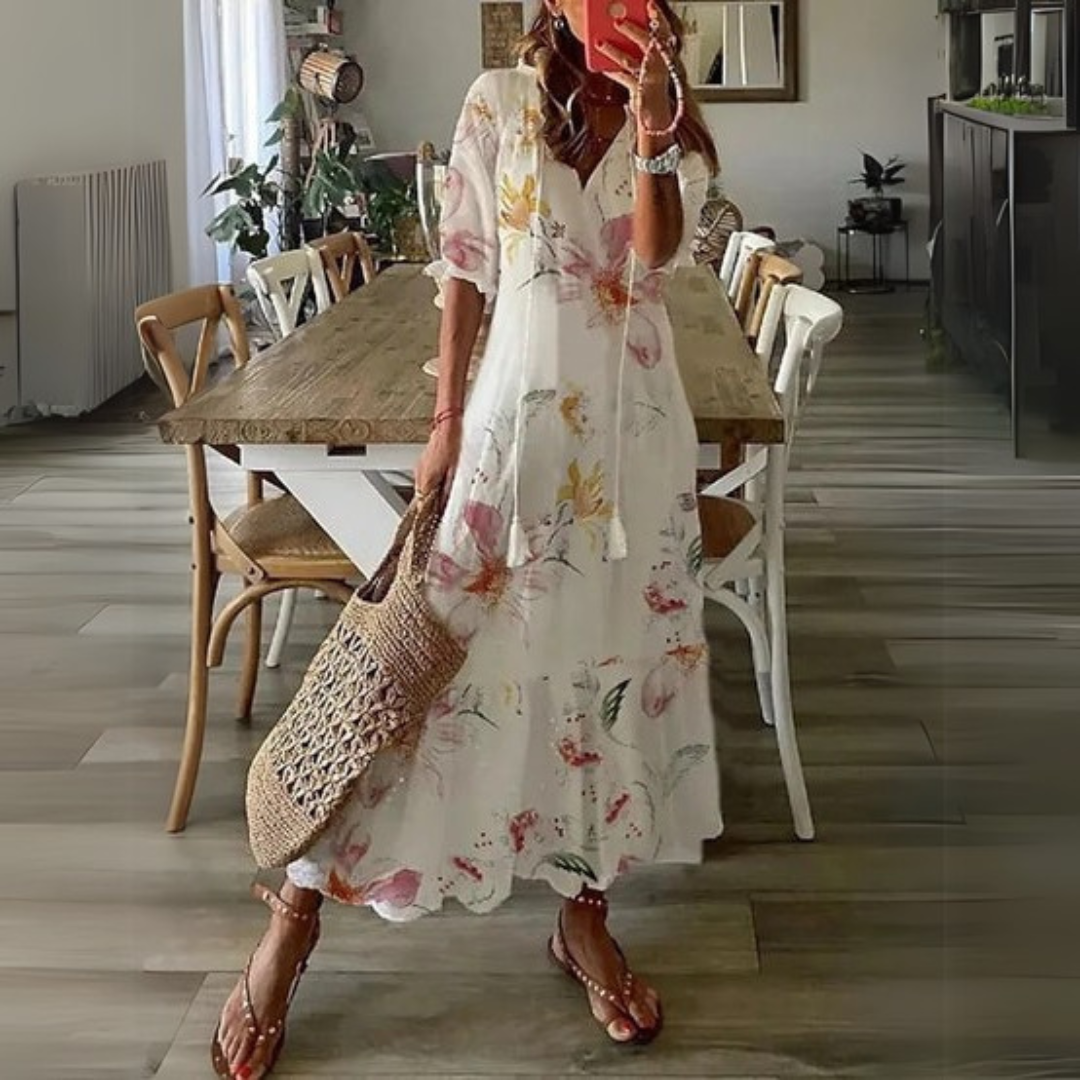 Isabella | Boho Lichotivé Maxi kleit