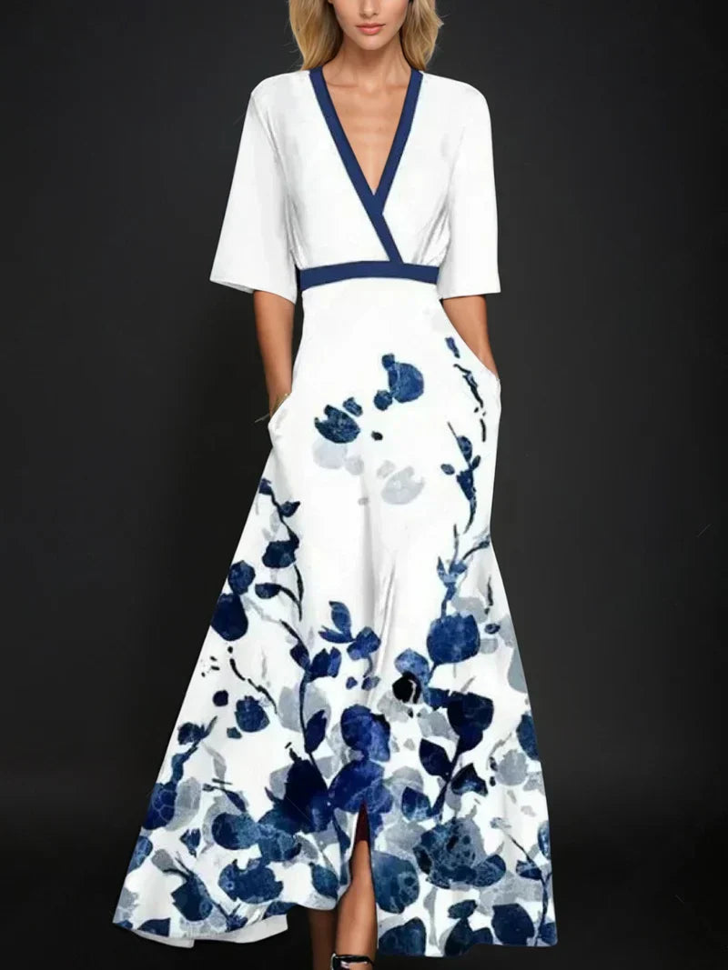 Celia | Elegantsed lillemustriga kleit