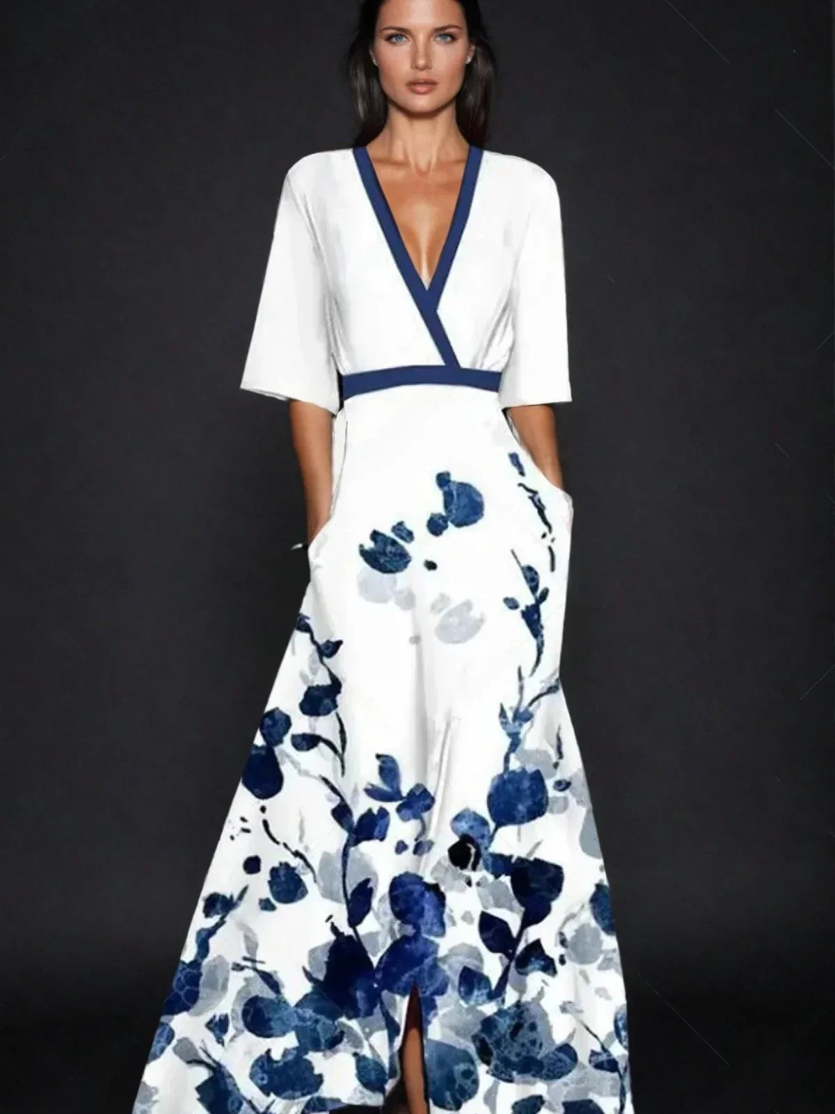 Celia | Elegantsed lillemustriga kleit