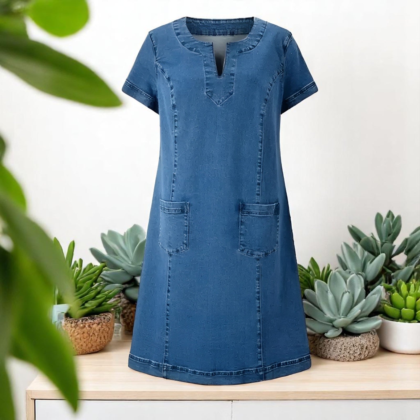 Julia | Pehme Denim Kleidiga Eestaskudega