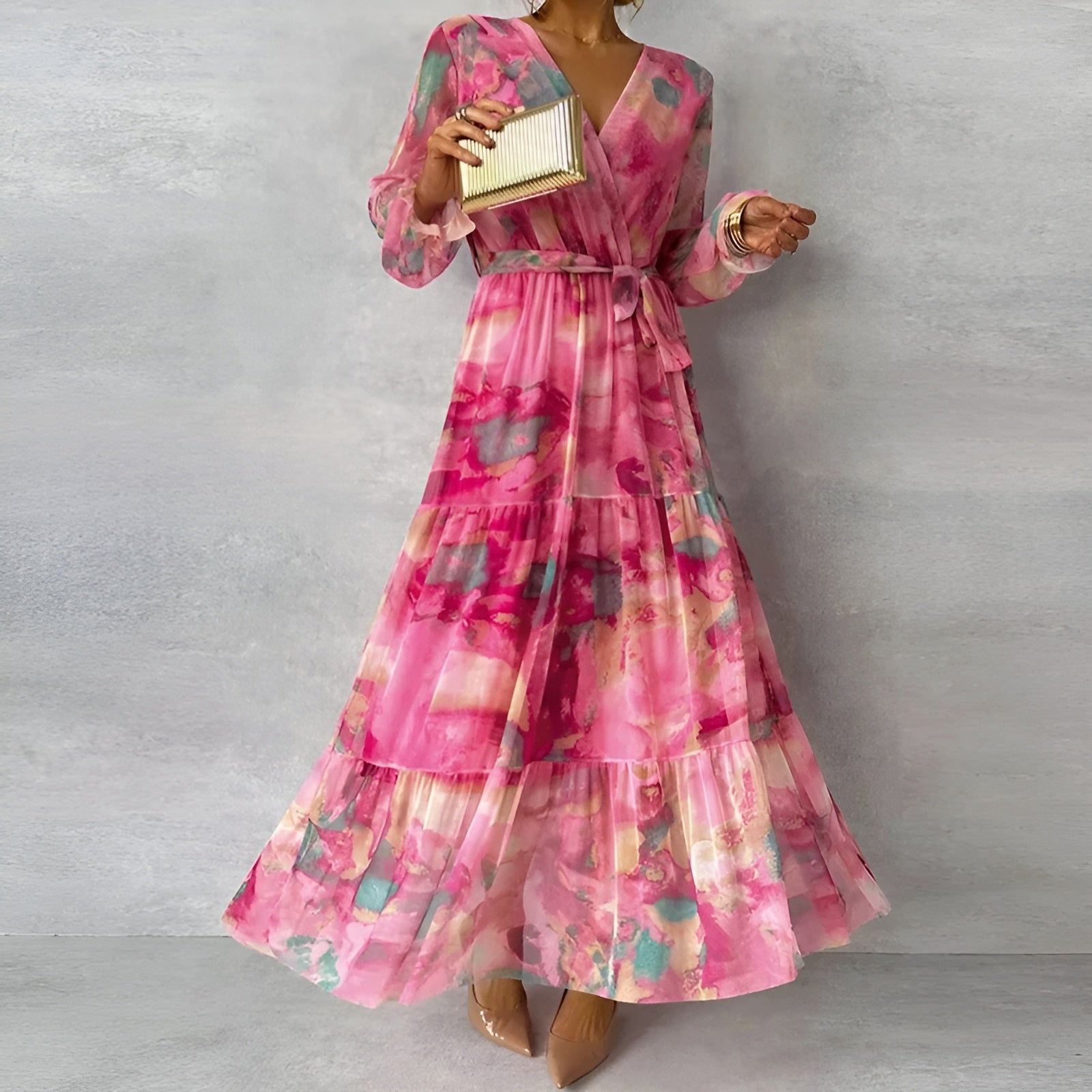 Elviira™ | Elegantne maksikleit suvise vaibaga