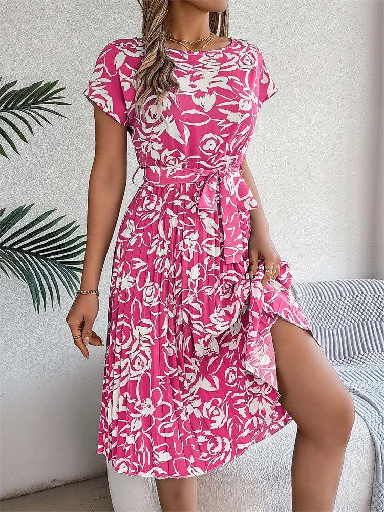 Amal | Moodne kleit lillemustriga