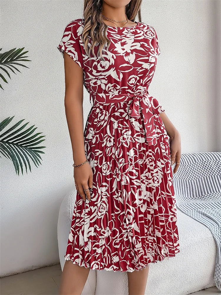 Amal | Moodne kleit lillemustriga